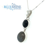 Sterling Silver Pendant with Grey Moonstones